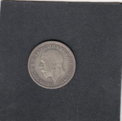 Beschrijving: 6 Pence GEORGIUS V